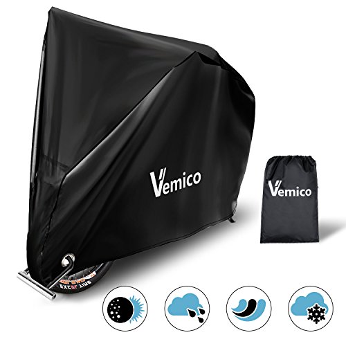 Vemico Fahrradabdeckung Wasserdicht 190T Fahrradgarage Fahrrad Schutzhülle Universal Fahrradschutzhülle Anti Dust Sun Regen Wind Proof UV Schutz für Abdeckplane Bike Rain Cover