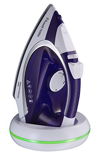 Russell Hobbs 23300-56 Dampfbügeleisen SupremeSteam Cordless, 2400 Watt, kabellos, Basisstation, Keramik-Bügelsohle, lila/weiß