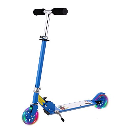 WeSkate Scooter Kinder Roller Tretroller Cityroller Kick Scooter klappbar mit LED Big Wheel Kugellager ABEC 7 für Mädchen Kinder ab 3 Jahre