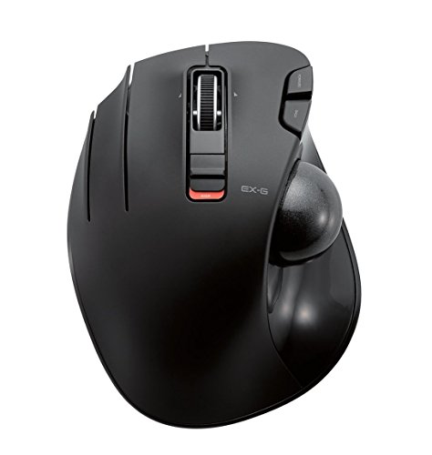 Elecom Wireless Trackball Maus für Linkshänder, 6 Tasten, Tilt-Funktion, in schwarz M-XT4DRBK