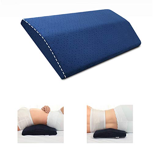 W&P Lendenkissen Keilkissen Orthopädisches Schlafkissen Lordosenstütze Bett Kissen aus Memory Schaum für Ischias Schwangerschaft Hüfte- oder Beinschmerzen, 28x60cm