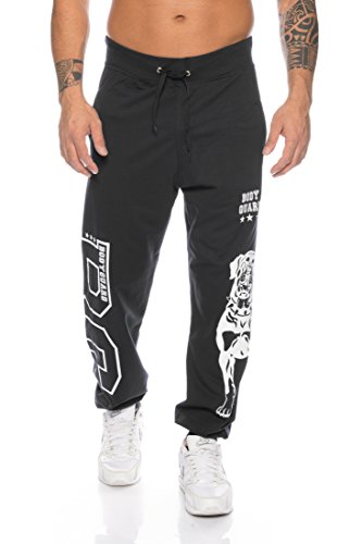 Raff & Taff Jogginghose Sweatpants Sporthose Bulldog Bodyguard aus hochwertiger Baumwollmischung (Schwarz, 5XL)
