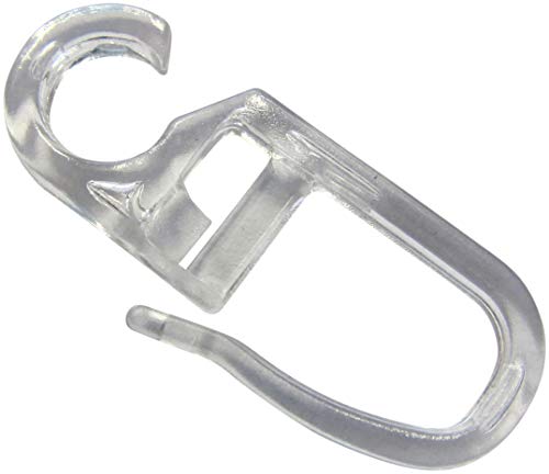 rewagi - Hochwertige Überklipshaken, Faltenlegehaken, Gardinenhaken mit 4mm und 6mm Öse - Farbe: Transparent - 20, 50, 100, 200 Stück (6 mm - 100 Stück)
