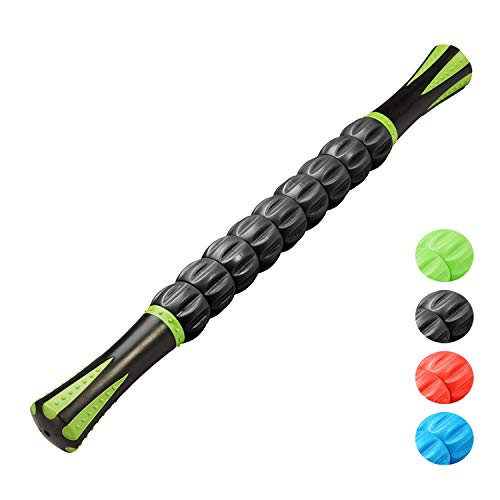 REEHUT Massageroller Muskel Roller Stick 45cm mit ergonomischen Griffe ultraportabel Massagegerät für Myofasziale Release, Triggerpunkttherapie, physikalische Therapie, Selbstmassage & Body Recovery