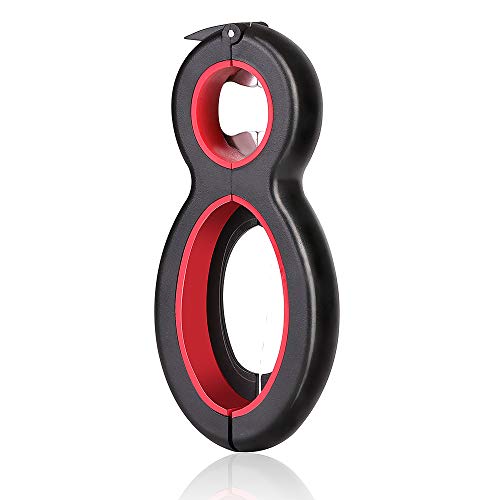 Deckelöffner für schraubgläser, Glasöffner Dosenöffner Flaschenöffner mit Rutschfestem Griff Multi-Funktions alle Deckelgrößen geeignet für Senioren, Arthritis, Patienten, Frauen, Kinder (6 in 1)