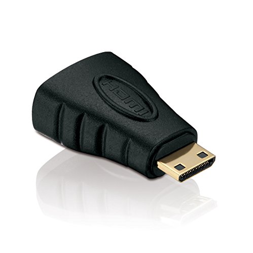 HDSupply HA030 Mini HDMI Stecker auf HDMI Buchse Adapter (vergoldet, FullHD, 1080p) schwarz