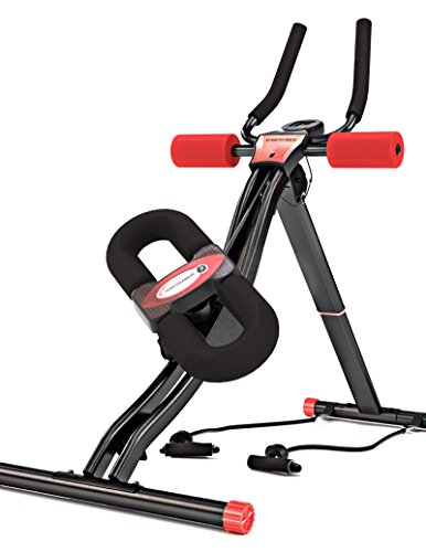 TESTSIEGER Sportstech BT300 Profi Bauchtrainer mit schwenkbarer Knieauflage für seitliche Bauchmuskeln, S-Form Schiene, 25 Einstellmöglichkeiten + Widerstandsbänder inkl. AB Shape Trainer für Sixpack