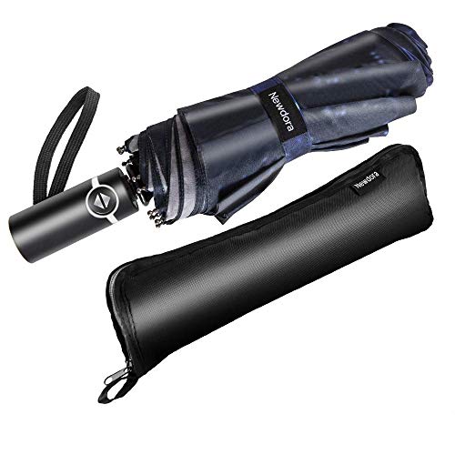 Newdora Regenschirm Taschenschirm Windproof sturmfest Auf-Zu Automatik 210T Nylon Umbrella wasserabweisend klein leicht kompakt 10 Ribs Reise Golfschirm mit Geschenktüte Trockenbeutel(Sternenhimmel)