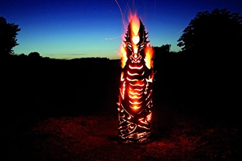 Ferrum FEUERDRACHE 123cm Gr. II Edelrost Holz Feuerstelle Drache Lagerfeuer Feuerkorb