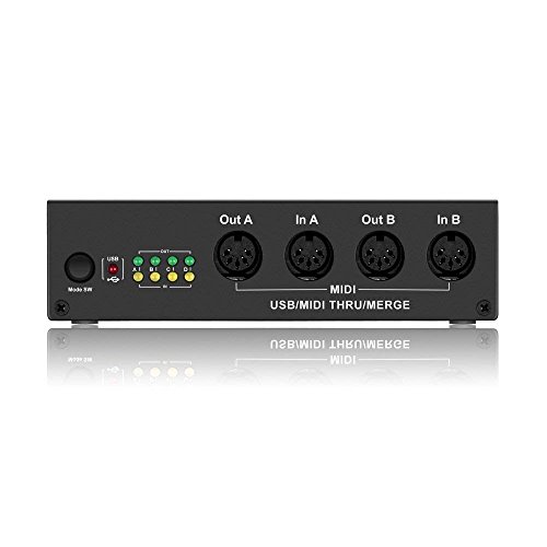 4-In/4-Out MIDI BOX -DriverGenius USB MIDI Interface Splitter Controller Music Box with MIDI Merge Function