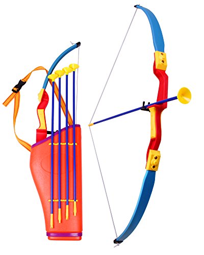 Ondis24 Pfeil und Bogen Set für Kinder mit Köcher zum Bogenschießen inkl. 4 Pfeile 76 cm