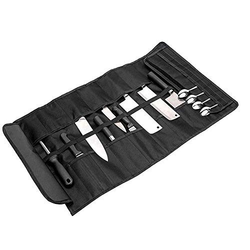 Kochmesser-Rolle, 27 Schlitze, Messertasche mit Griff, langlebiges Oxford-Gewebe, Messer, Besteckset, Aufbewahrungstasche, Reisetasche