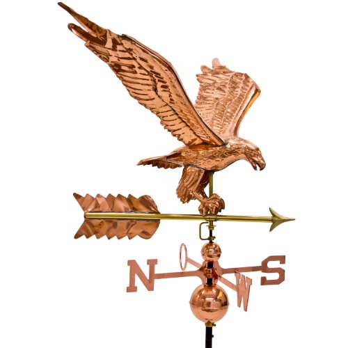 Riesiger 3D Relief Wetteradler aus KUPFER mit Fuß, Gesamthöhe 140cm, Gewicht 5kg