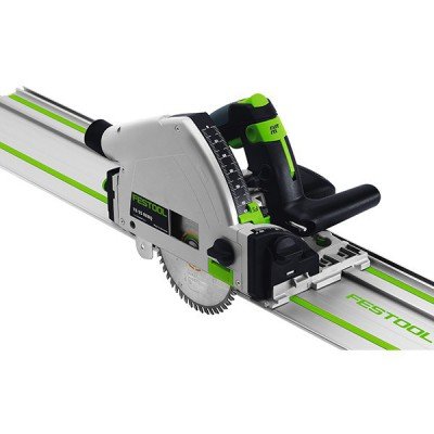 Festool Tauchsäge TS 55 REBQ-PLUS 230V (Tauchschnitte bis 55 mm Tiefe, Hinterschnitt-Funktion, Winkel von -1° bis 47° einstellbar, Kreissägeblatt HW 160 x 2.2 x 20 W48 beiliegend) 561551