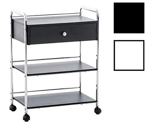 CLP Kosmetik-Gerätewagen PL912 mit Schublade I Arbeitswagen für den professionellen Einsatz I erhältlich Schwarz