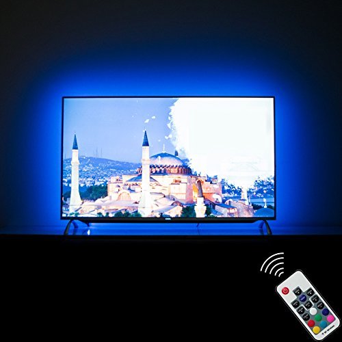 LED TV Hintergrundbeleuchtung Fernseher 65 Zoll TV LED Streifen USB TV Backlight (60 Bis 65 Zoll, 20 Farben, RF Remote, 4m)