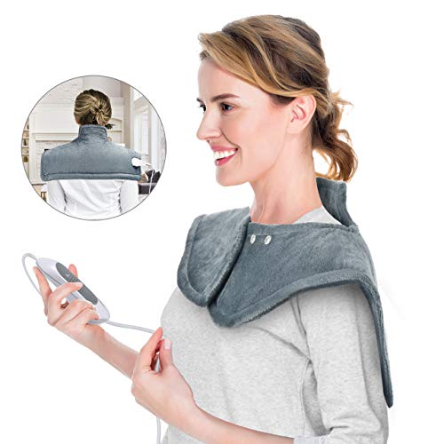 OMORC OMORC Heizkissen Nacken Schulter und Rücken 3 Temperaturstufen, abschaltautomatik, ca. Schlafmaske, 50 x 56 cm