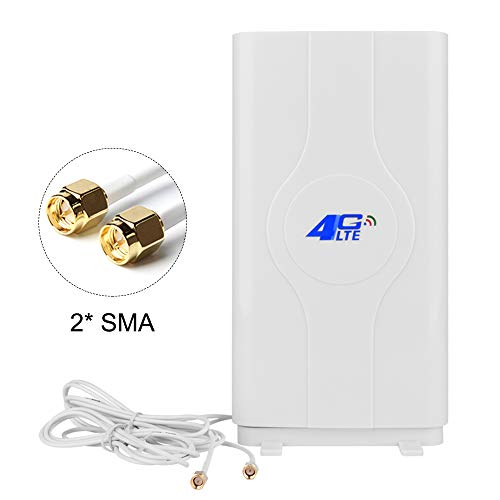 NETVIP 4G Antenne SMA High Gain 4G LTE Antenne Mimo Dual Signal Booster Verstärker Netzwerk für WiFi Router Mobile Breitband Empfang Langstreckenantenne Mit SMA Anschlusskabel für Mobile Hotspot