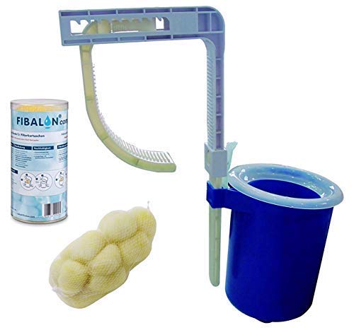 well2wellness Pool Einhängeskimmer Pool Skimmer für Aufstellbecken + Quick-Up-Pools Plus 50g Fibalon Compact