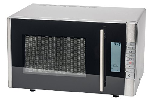 MEDION MD 14482 Mikrowelle mit Grill, 20L Garraum, 8 Automatikprogramme, Auftaufunktion (800 Watt Mikrowellen- und 1000 Watt Grillleistung), Zeitschaltuhr, Grillrost, silber/schwarz