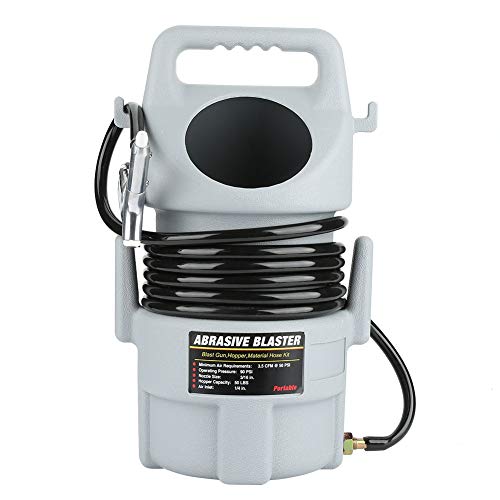 Sandstrahlpistole,Portable Pneumatic Sand Blaster Kit Sandblasting Gun 15 ft Hose & 50 lb.