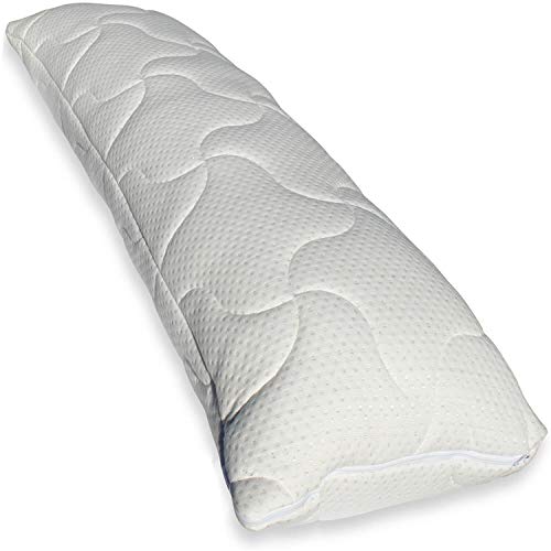 Traumreiter Visco-Dream Gel Seitenschläferkissen das in Höhe + Festigkeit verstellbare extrabreite Body Pillow + Visco-Körperunterstützung 140 x 50 cm