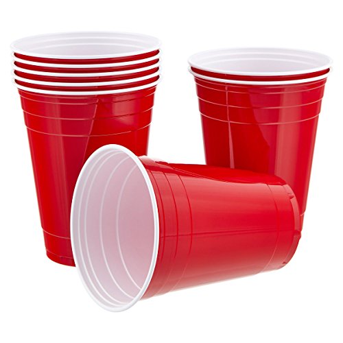 Vaily Partybecher Rot 100 Stück (473ml/16oz)