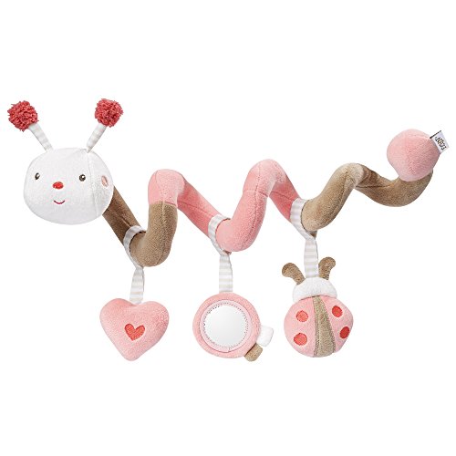 Fehn 068313 Activity-Spirale Biene / Stoff-Spirale zum Greifen und Fühlen für Bett, Kinderwagen, Laufgitter anpassbar / Für Babys und Kleinkinder ab 0+ Monaten / Maße: 30 cm lang