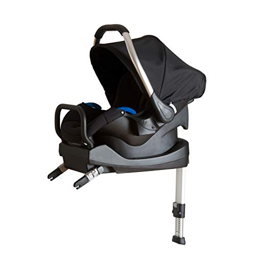 Hauck Babyschale Comfort Fix inkl. Isofix Base/ECE Gruppen 0 ab Geburt bis 13 kg nutzbar/leicht/Seitenaufprallschutz/mit Isofix Base kompatibel/Schwarz (Black)