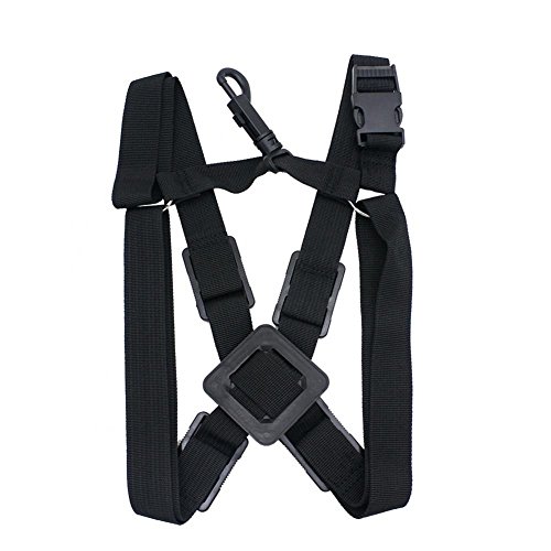 Saxophon Schultergurt, universal verstellbare Edelstahl Schnalle Double Schulter Baumwolle Sax Strap für Erwachsene