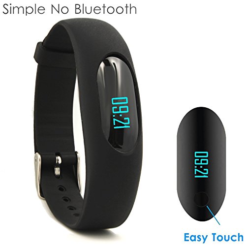 Yamay Fitness Armband Schrittzähler Armbanduhr Aktivitätstracker Ohne Bluetooth mit Zeit,Dtum,Schrittzähler,Kalorienzähler,Entfernungsrechner,Schlafmonitor für Damen Kinder Herren Ohne APP Handy