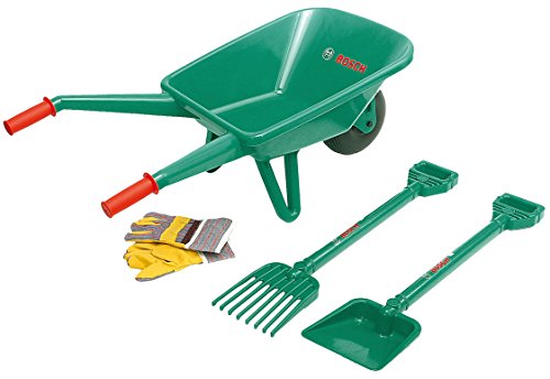 Theo Klein 2752 - BOSCH Gartenset mit Schubkarre, 4-teilig, Spielzeug