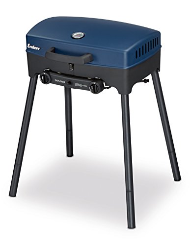 Enders BBQ Camping-Gasgrill EXPLORER, 2090, Funktionen Grillen, Kochen und Backen, 2 Gas Edelstahl-Brenner, kleiner Grill für Balkon, Picknick, Camping