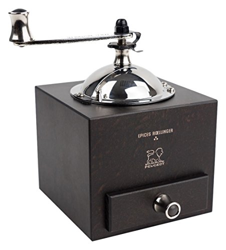 Peugeot 25601 Le Moulin D'Olivier Roellinger Pfeffer-/Gewürzmühle Holz, 11 x 9,5 x 13 cm, schokolade