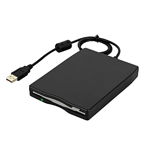 TOOGOO USB Diskettenlaufwerk 3,5 Zoll USB Externes Diskettenlaufwerk Portable 1,44 MB FDD USB Stick Plug and Play Fuer PC Windows 10 7 8 Windows XP Vista Mac Schwarz