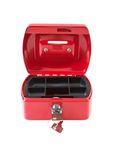 Idena 50032 Geldkassette Mini, 125 x 95 x 60 mm, Rot