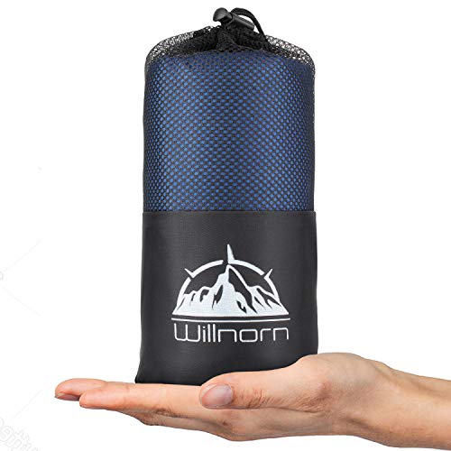 Willnorn 2in1 Hüttenschlafsack aus Mikrofaser, mit durchgängigem Reißverschlus: Leichter Komfort Reiseschlafsack und XL Reisedecke in Einem(95 * 220 cm)