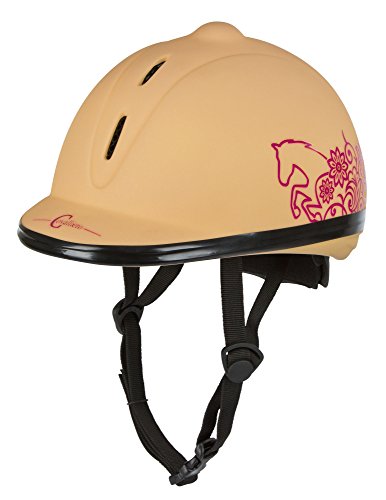 Covalliero Kinder Helm Reithelm Beauty VG1, Camel, 53-57cm, 328253