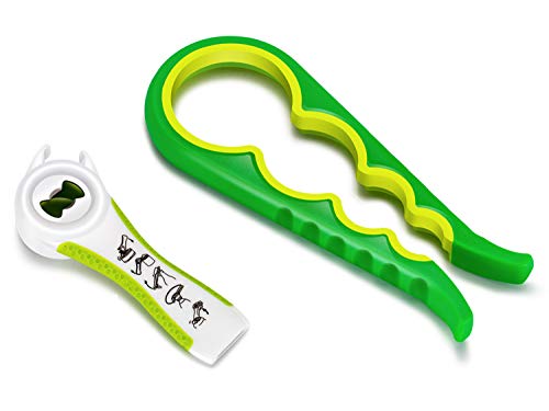 2 Stück Deckelöffner, Glasöffner, Multi-Funktions Dosenöffner und Flaschenöffner Sets für Küche Restaurant Bar Party mit Arbeitsersparnis