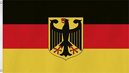 Fahne mit Messingösen 90 x 150, 150 x 250 oder 300 x 500 cm wählbar Farbe Deutschland mit Adler Größe 90 x 150