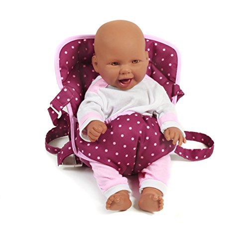 Bayer Chic 2000 782 29 - Puppen-Tragegurt, Dots Brombeere, lila/rosa