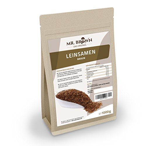 Mister Brown Leinsamen braun 1 kg - 1000 g - zum Kochen und Backen Rohkost