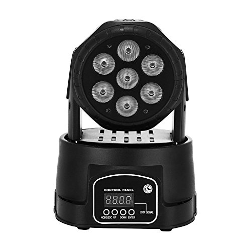 BananaB Bühnenlicht 7X12W Bühnenbeleuchtung AC 220V,50hz Bühnenbeleuchtung musikgesteuert Bühnenlampe led für DJ, Disko, Bar, Party, Hochzeit (7X12W)