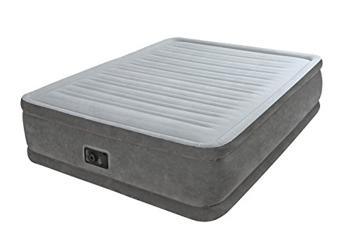 Intex 64414 Luftbett Comfort Plush Elevated Airbed Kit 'Queen', 230 V inklusive eingebauter Luftpumpe, 152 x 203 x 46 cm