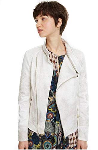 Desigual Marble Jacken Damen Weiss - DE 36 (EU 38) - Lederjacken/Kunstlederjacken