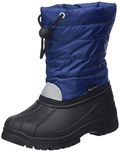 Playshoes Winterstiefel, Moonboots, Schneeschuhe für Kinder, mit Warmfutter, Jungen Schneestiefel, Blau (11 Marine), 28/29 EU