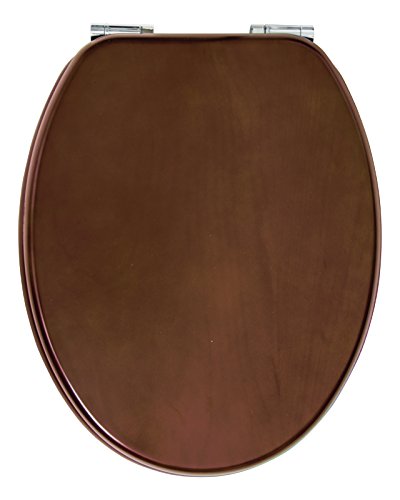 WC-Sitz Venezia Nussbaum | Toilettensitz | WC-Brille aus Holz | Soft-Close Absenkautomatik | Metall-Scharnier | Fast-Fix-Schnellbefestigung | Toilettendeckel | Klodeckel | WC Deckel   Klobrille
