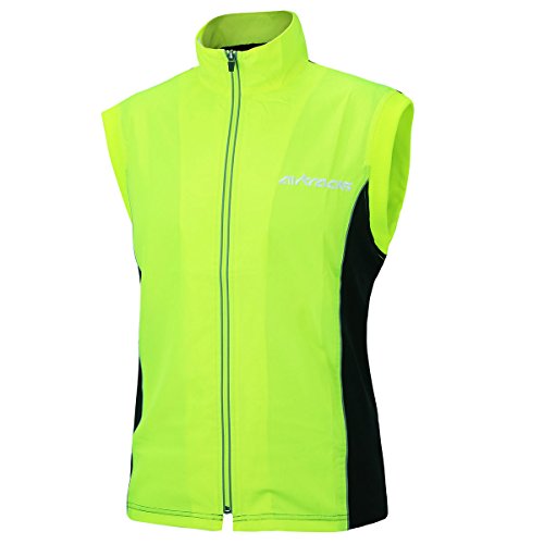 AIRTRACKS Funktions Laufweste Pro / Running Vest / Fahrradweste / Radweste / Leichte Wind Weste - schwarz - L
