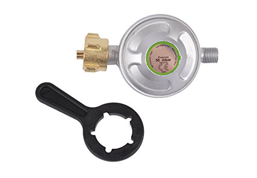 Campingregler Propan/Butanregler 50 mbar + praktischer Schlüssel