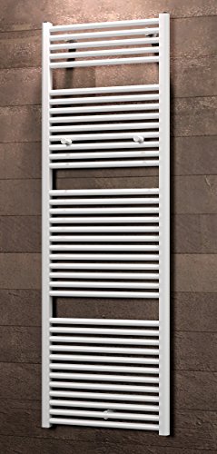 Schulte Bad-Heizkörper Pyrenäen, Anschluss unten, 177x60 cm, 1129 Watt Leistung, alpin-weiß, Design-Heizkörper für Zweirohrsysteme